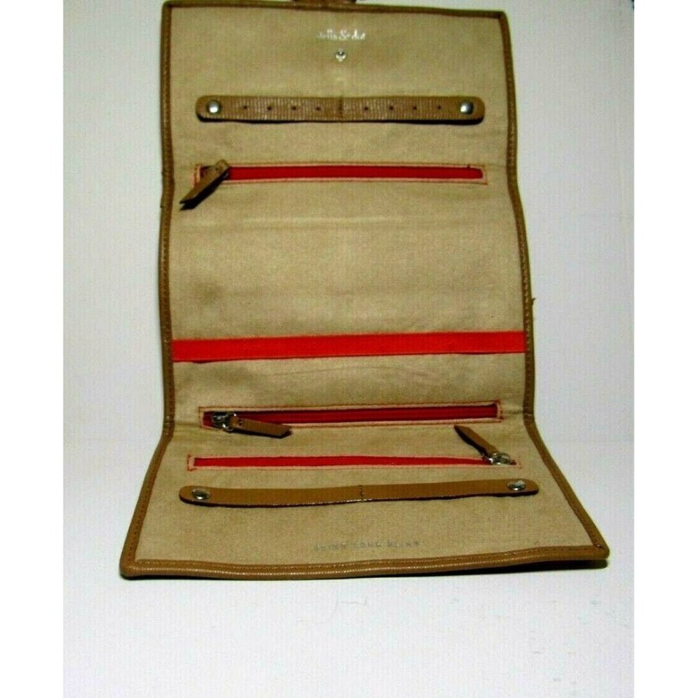 Stella and Dot Jewelry Travel Bag Red White Bring Your Bling Fold Out Clutch